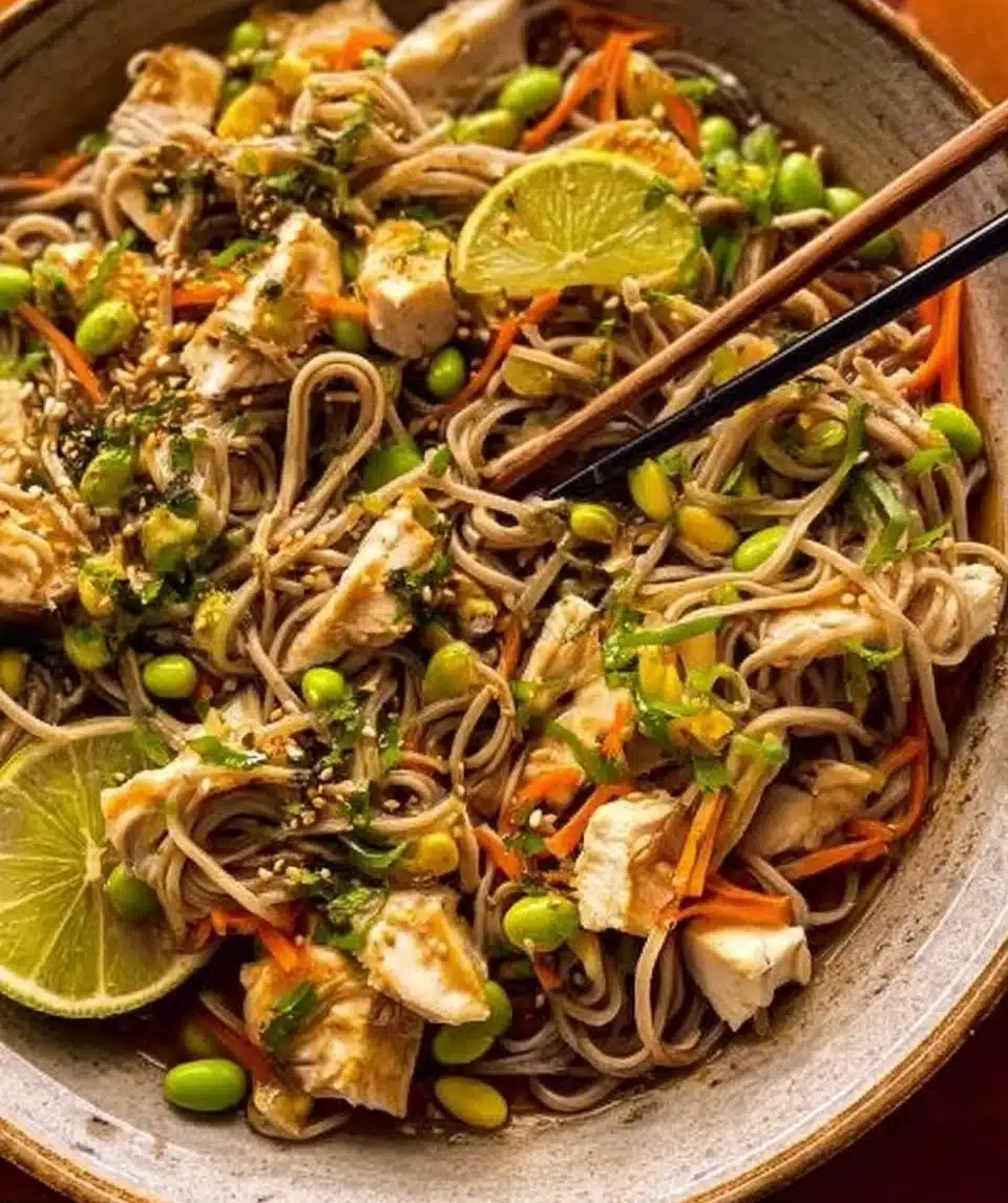 Soba Noodles And Chicken Bowl
