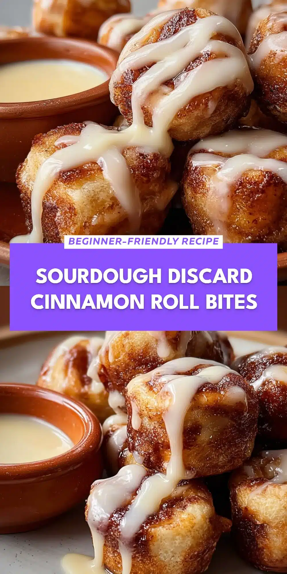 Sourdough Discard Cinnamon Roll Bites