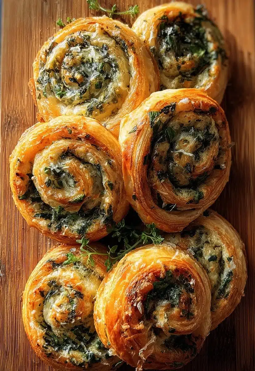 Spanakopita Puff Pastry Swirls