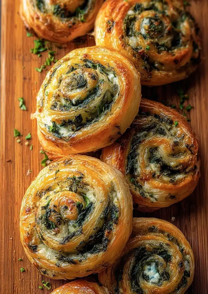 Spanakopita Puff Pastry Swirls