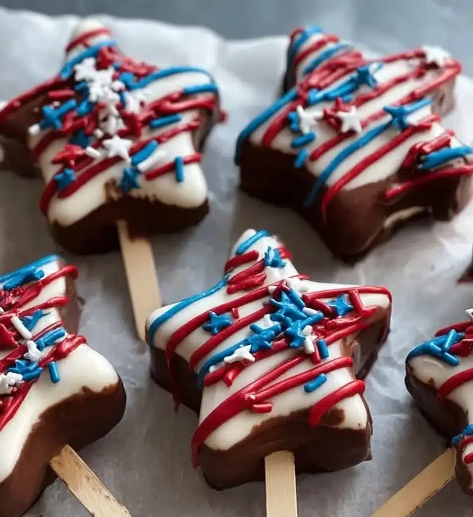 Fourth of July Star Cheesecake Pops
