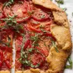 Fresh Tomato Galette with flaky crust and vibrant tomatoes