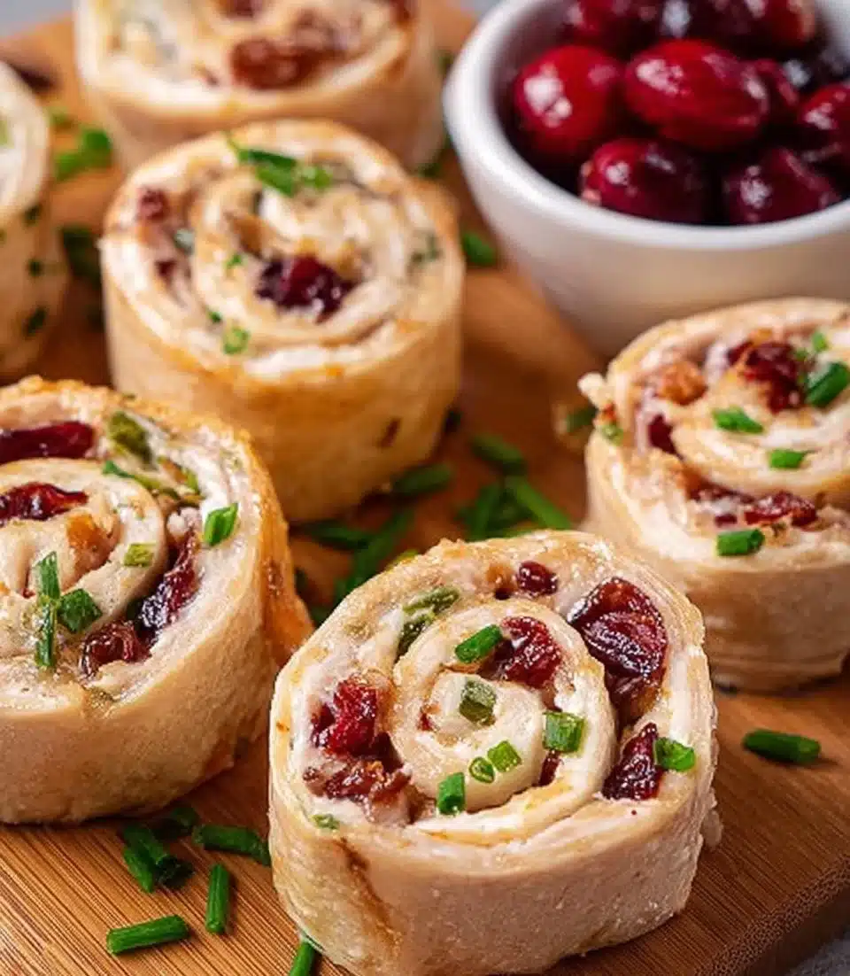 Turkey Cranberry Pinwheels