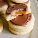 Delicious homemade Twix Cookies with chocolate and caramel