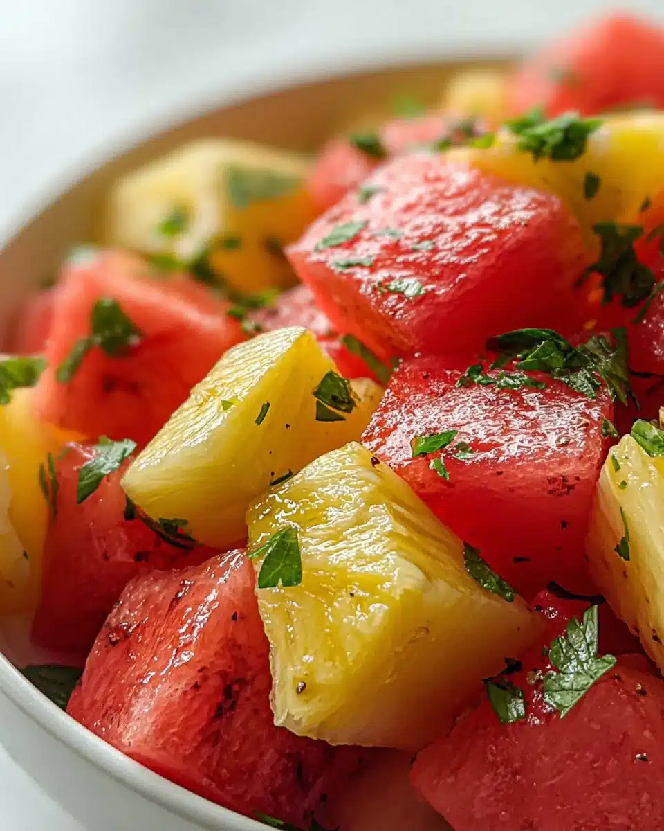 Watermelon And Pineapple Fruit Salad
