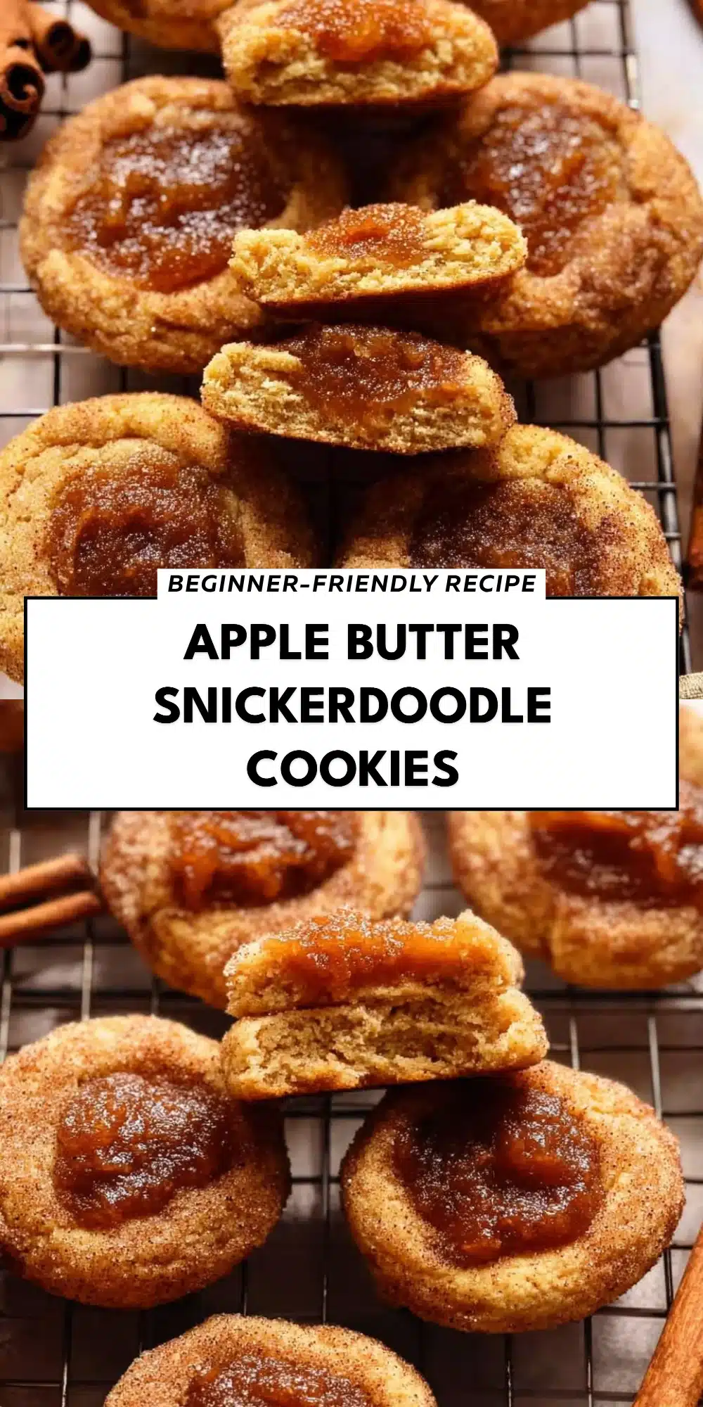 Apple Butter Snickerdoodle Cookies