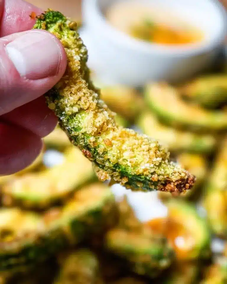 Deliciously crispy avocado fries served with a tangy dipping sauce