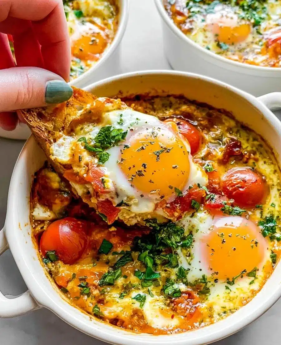 Baked Feta Eggs