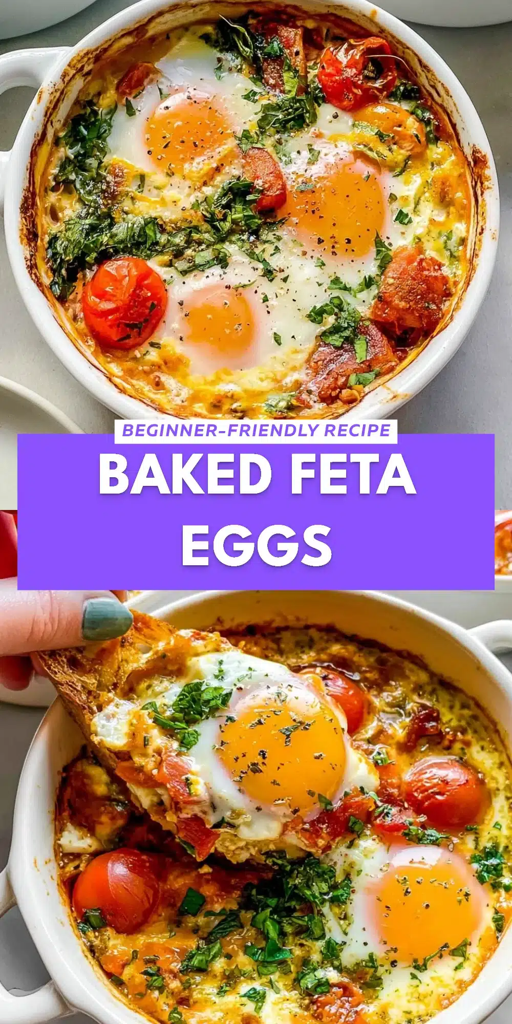 Baked Feta Eggs