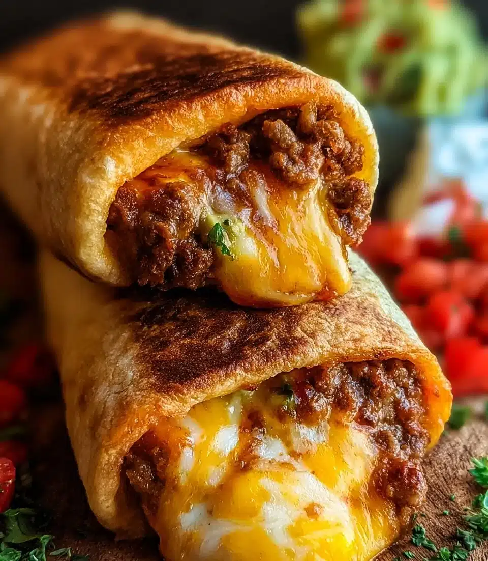 Beef and Cheese Chimichangas