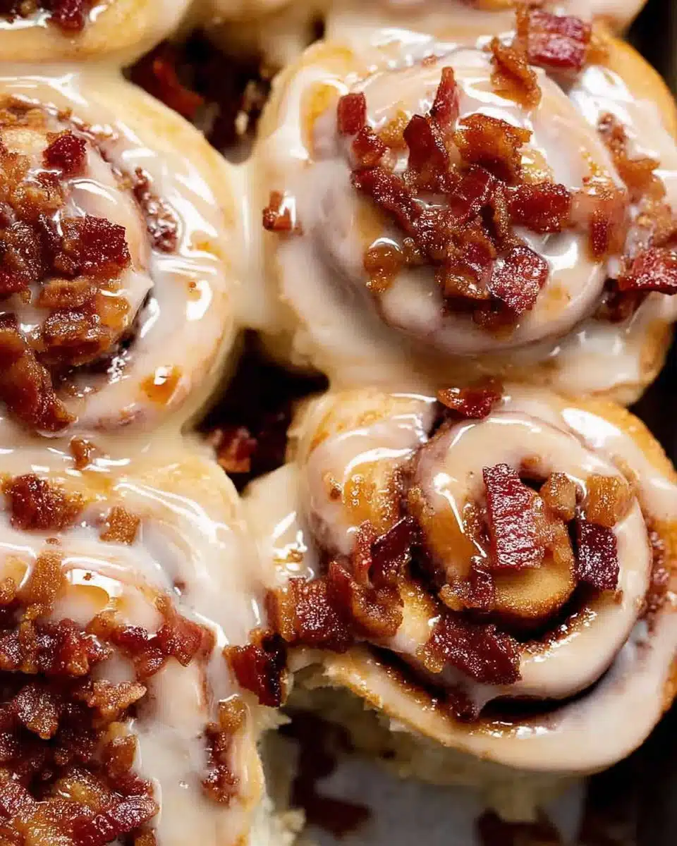 Bourbon Maple Bacon Cinnamon Rolls