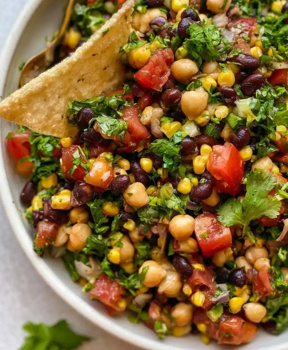 Chickpea Black Bean Salad