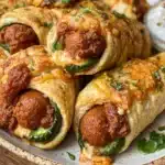 Chili dog poppers with jalapeños and toppings ready to serve.