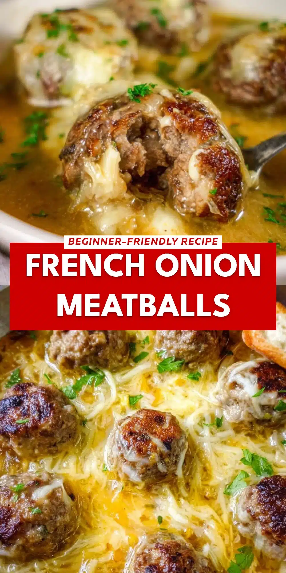 French Onion Meatballs