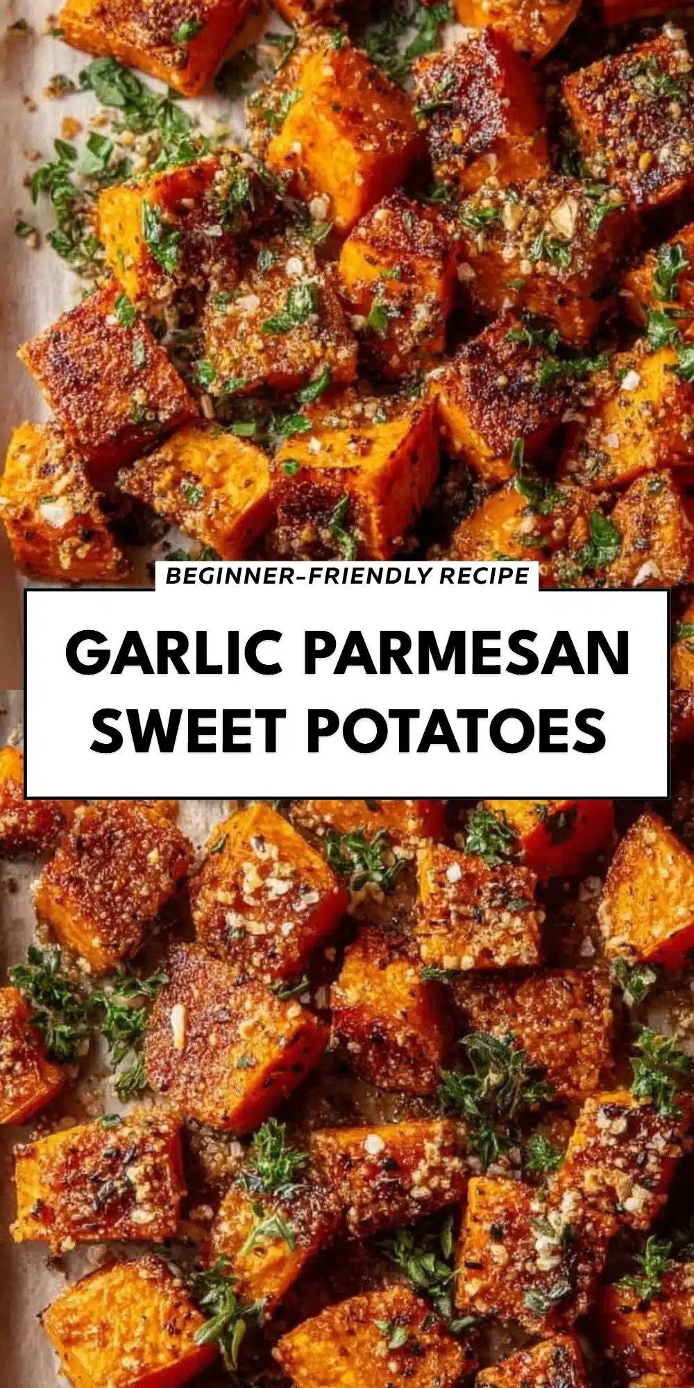 Garlic Parmesan Sweet Potatoes