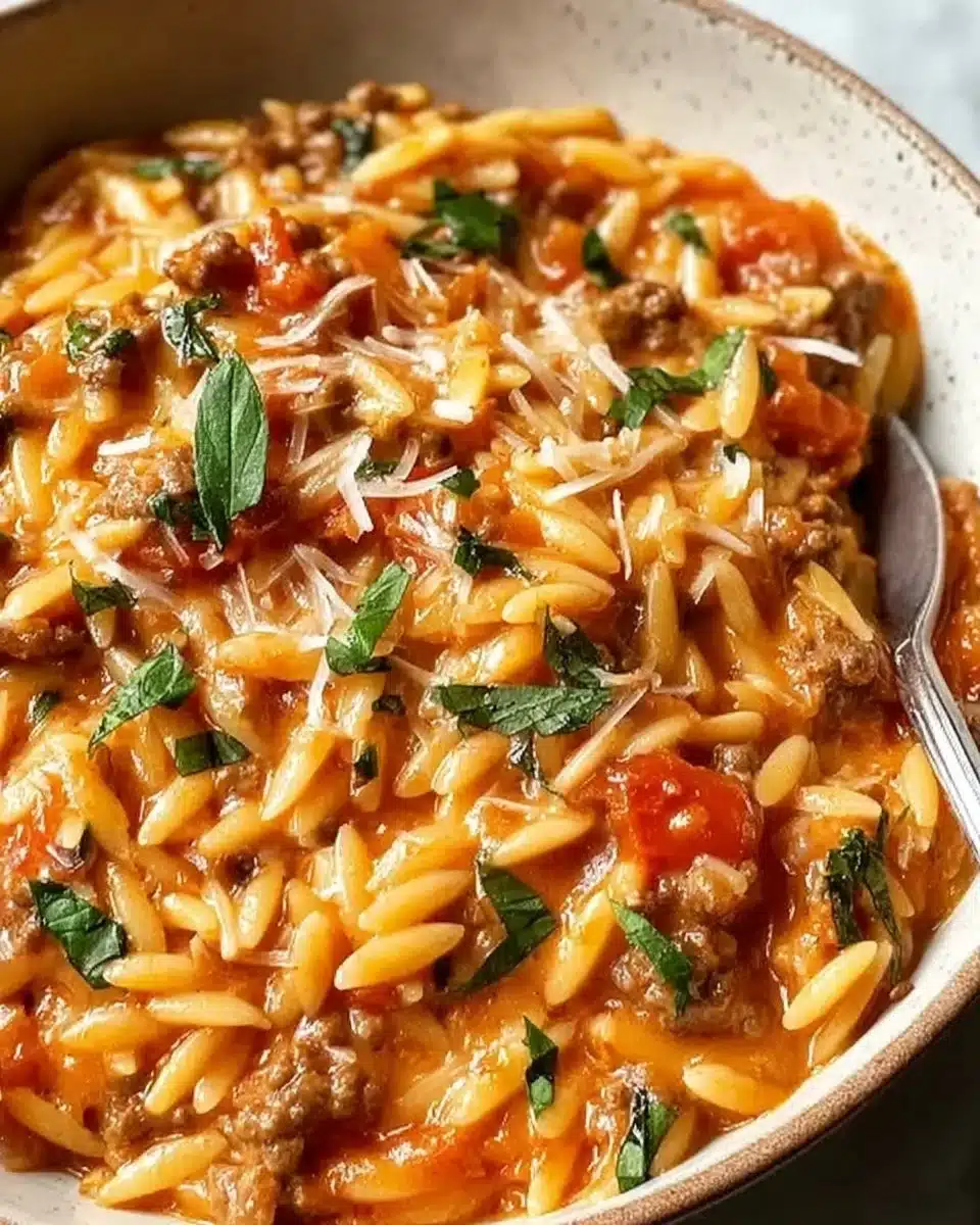 Ground Beef Orzo