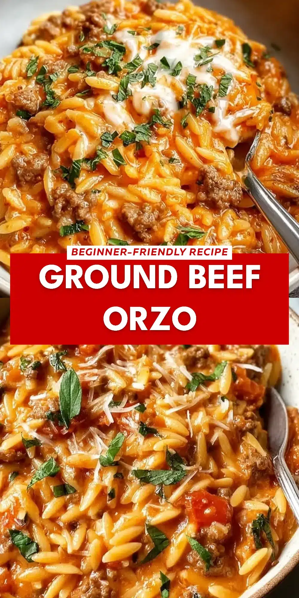 Ground Beef Orzo
