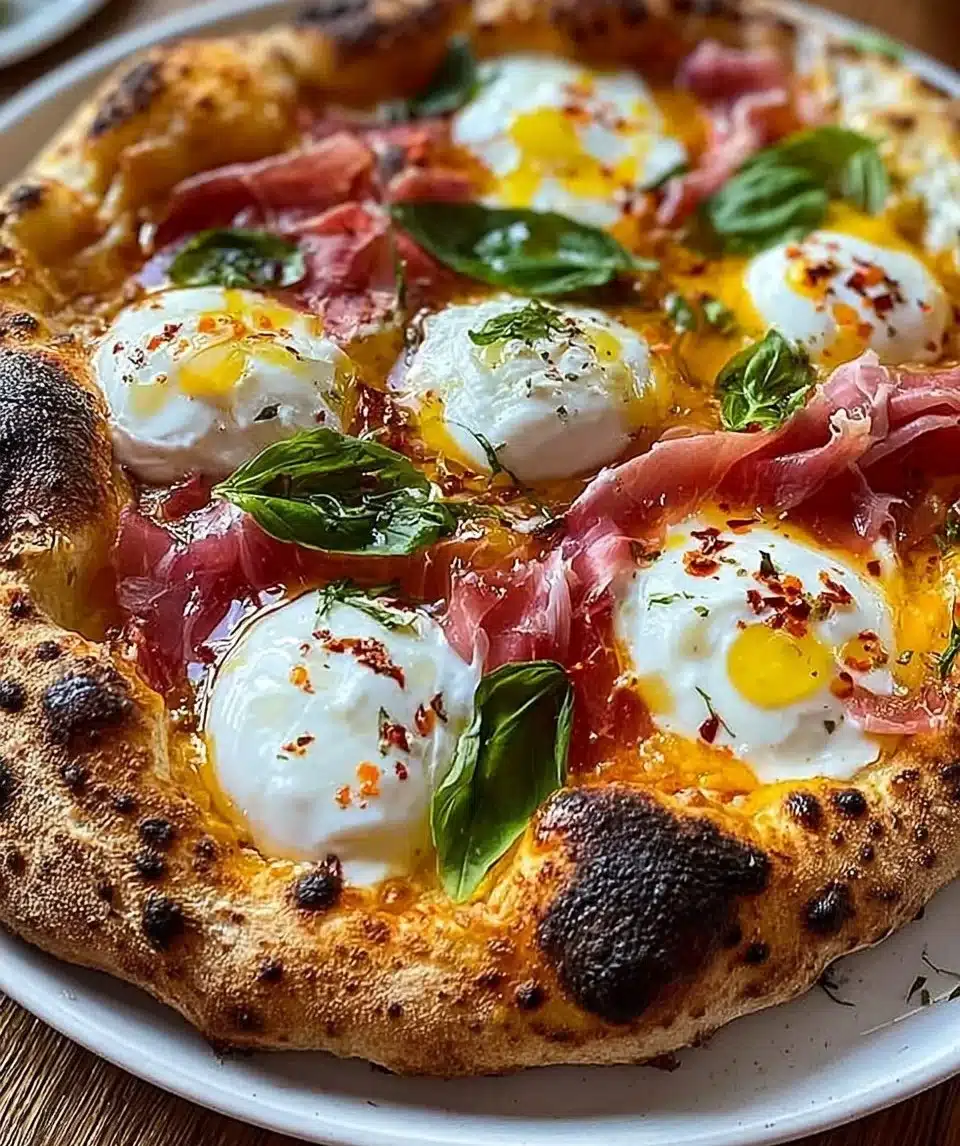 Prosciutto And Honey Burrata Pizza