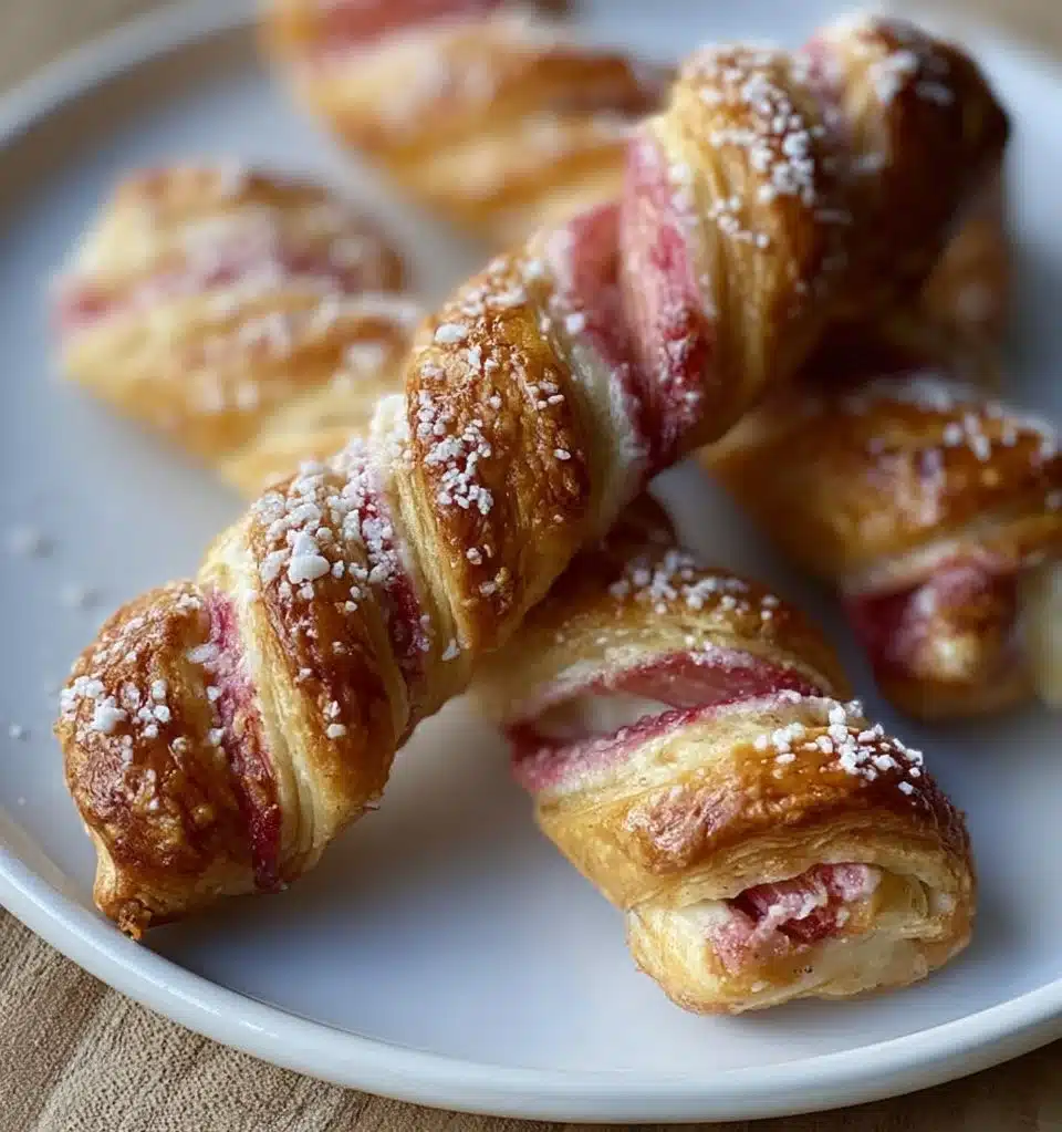 Rhubarb Cream Cheese Danish Twists