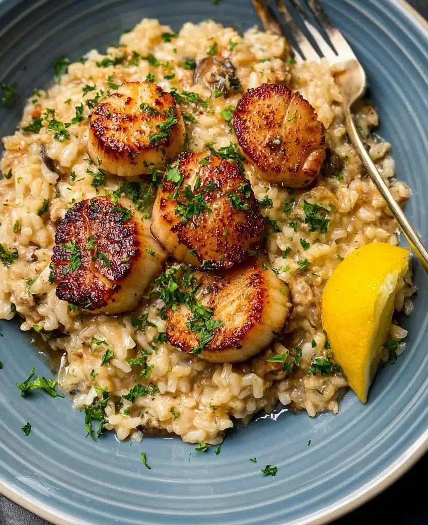 Scallops with Risotto