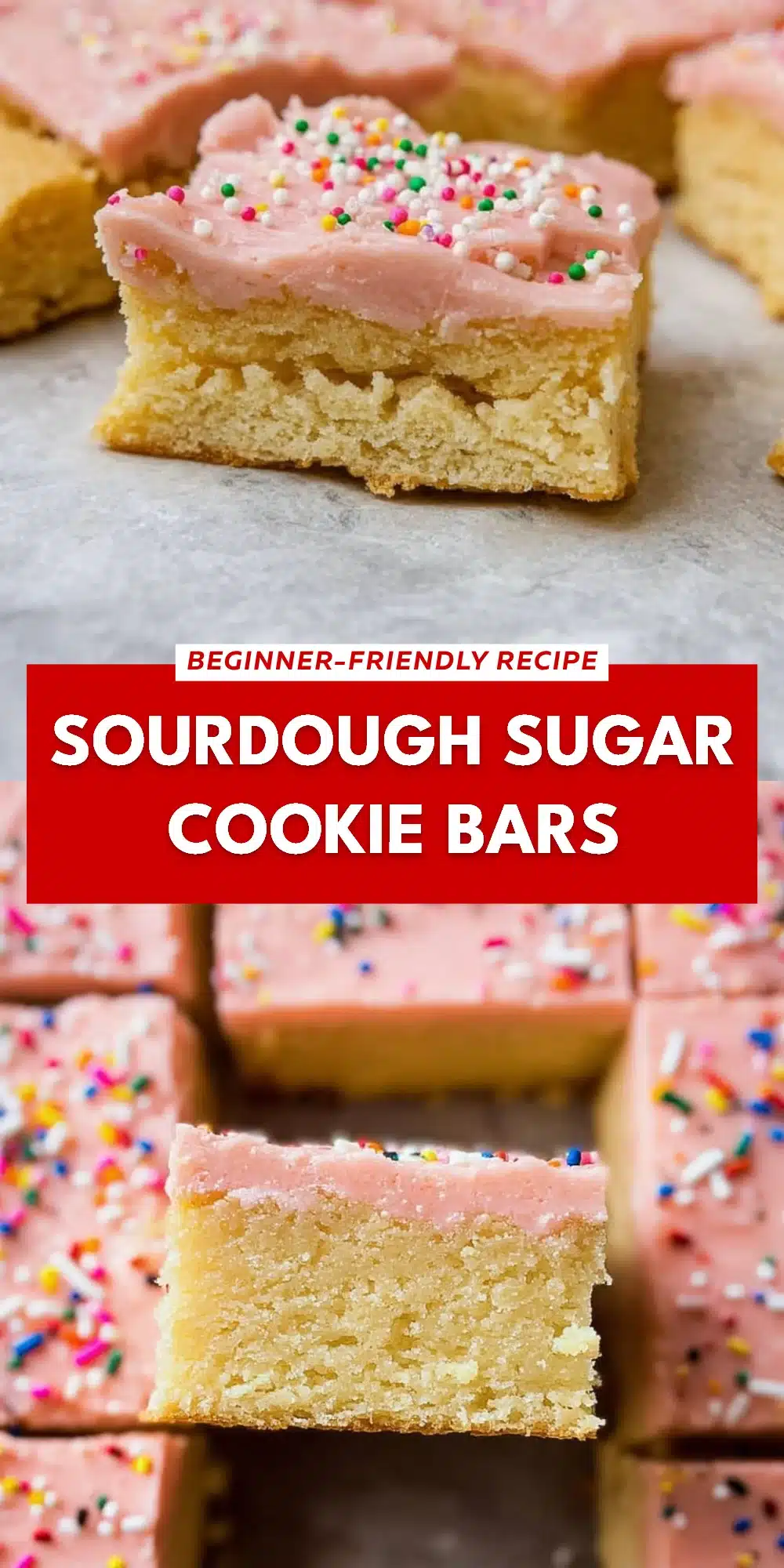 Sourdough Sugar Cookie Bars