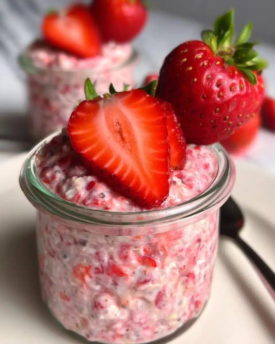 Strawberries and Cream Overnight Oats