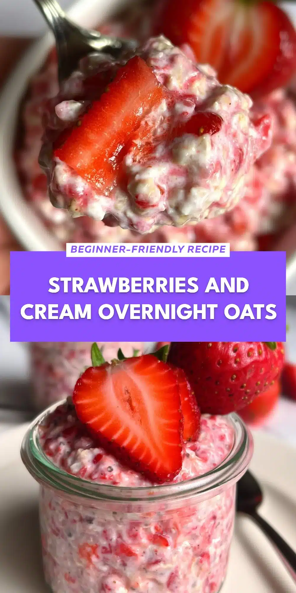 Strawberries and Cream Overnight Oats