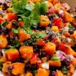 Delicious Sweet Potato Black Bean Salad served in a bowl.
