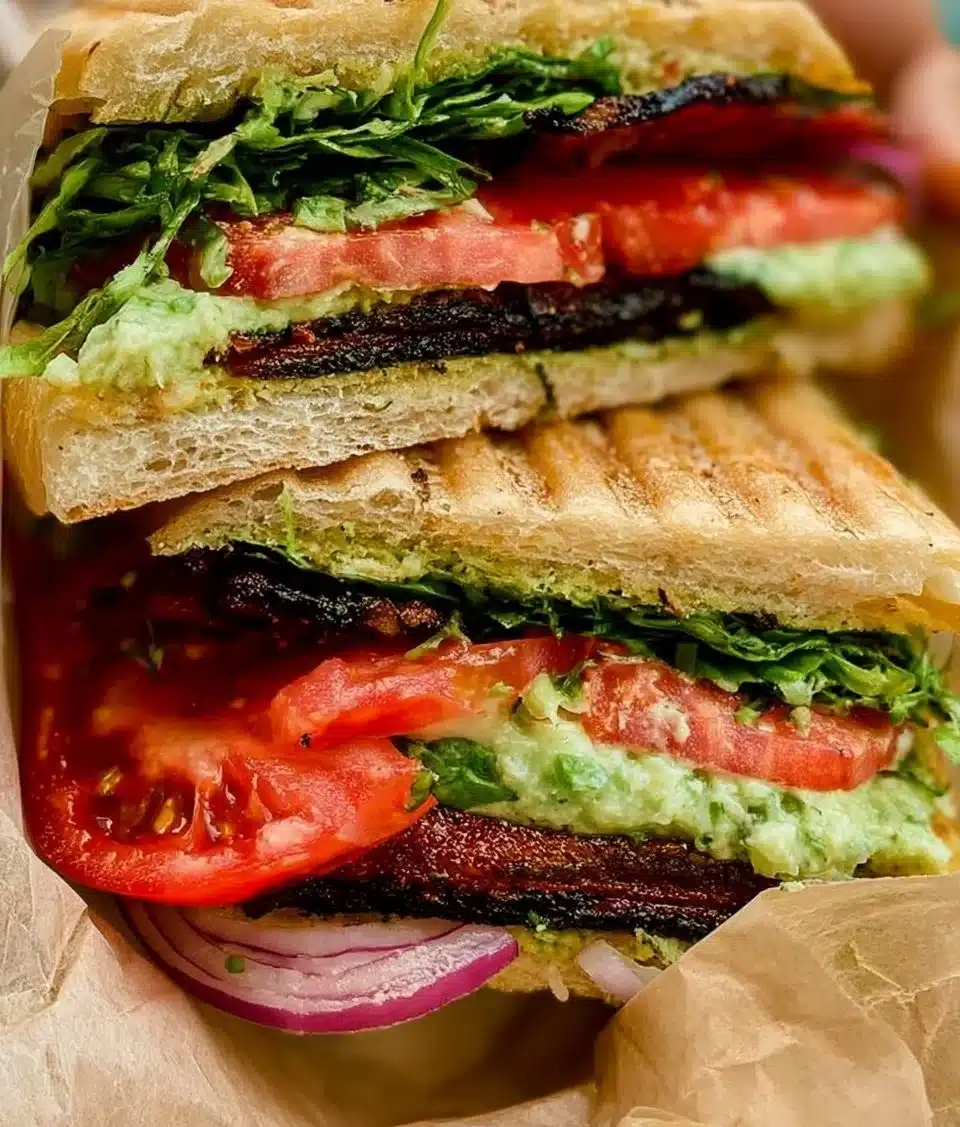 A delicious TLT Sandwich made with tasty ingredients.