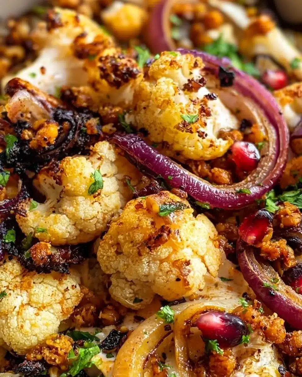 Delicious Cauliflower Shawarma Bowl with fresh vegetables and spices