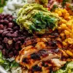 Delicious Chicken Burrito Bowl with fresh ingredients and vibrant colors
