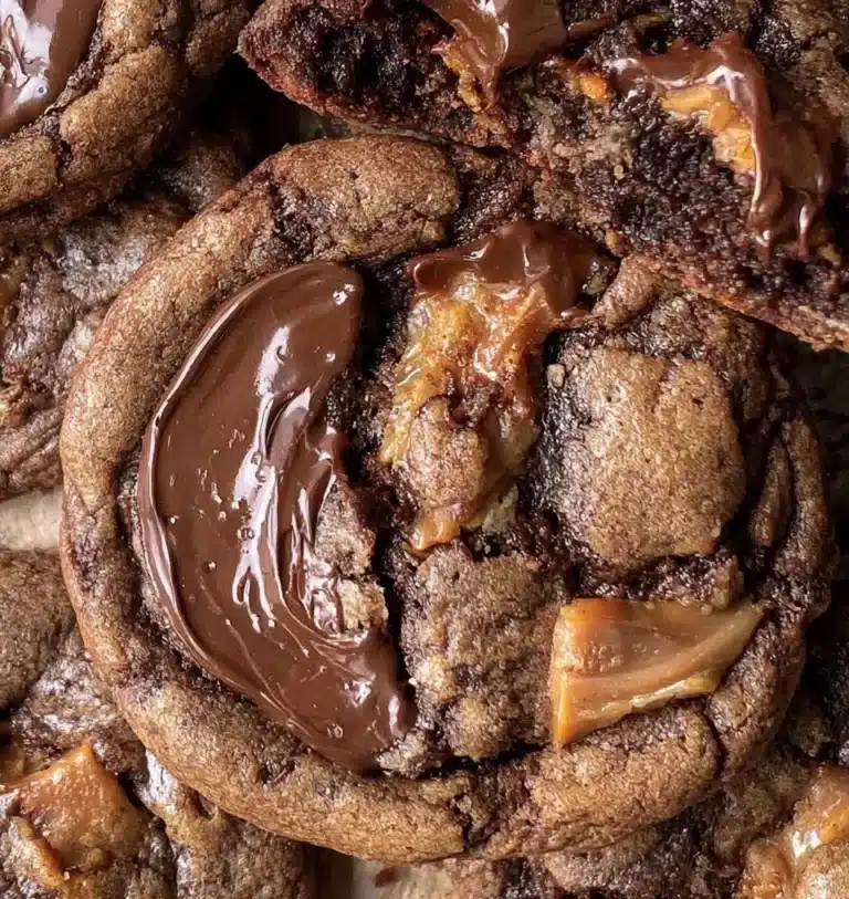 Freshly baked coffee toffee cookies with chocolate chunks