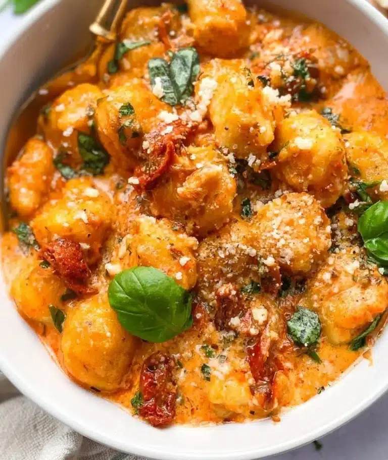 Crispy fried gnocchi served with herbs and dipping sauce