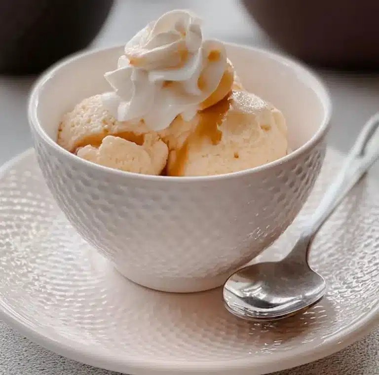 Delicious frozen custard served with toppings in a bowl