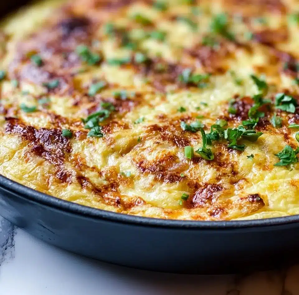 Delicious homemade Italian Frittata with fresh vegetables and herbs