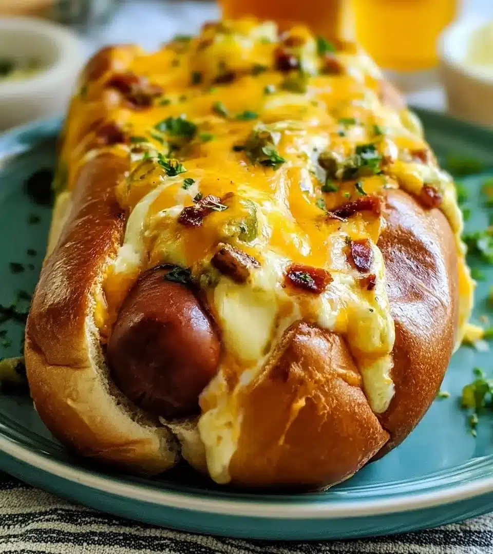 Spicy jalapeño popper hot dogs ready for grilling at a summer cookout