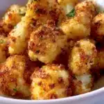 Crispy Parmesan Cauliflower Bites served on a plate
