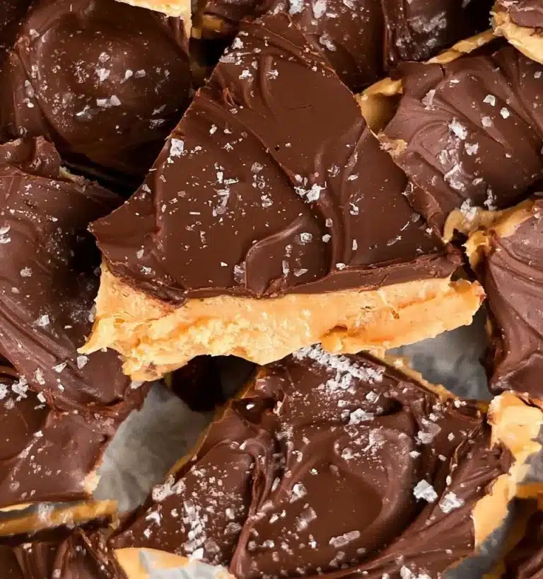 Peanut Butter Chocolate Greek Yogurt Bark topped with nuts and chocolate chips