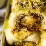 Delicious homemade Pistachio Rolls with a nutty filling and elegant presentation
