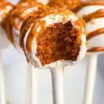 Delicious Biscoff Cake Pops decorated with chocolate and cookie crumbs
