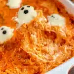 Delicious Buffalo Chicken Dip served in a bowl with tortilla chips