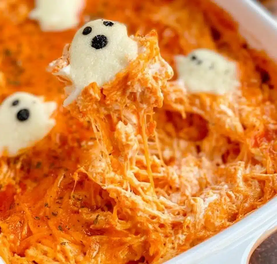 Delicious Buffalo Chicken Dip served in a bowl with tortilla chips