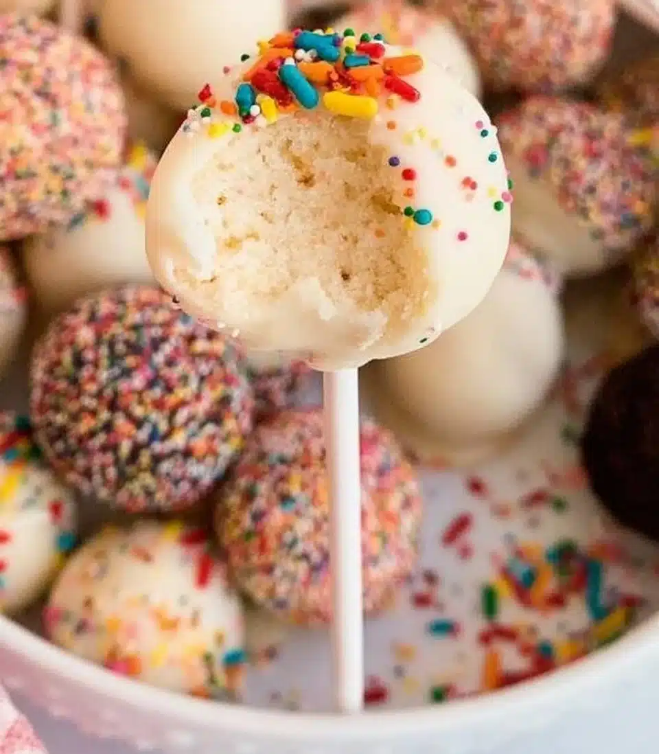 Colorful cake pops arranged on a platter for a festive celebration