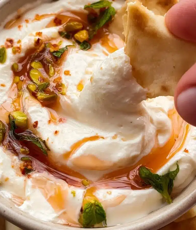 Creamy cottage cheese dip served with fresh vegetables and crackers