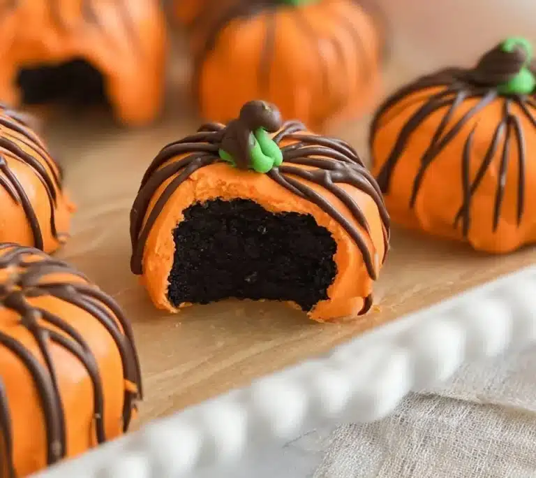 Delicious Pumpkin Oreo Balls decorated for fall festivities
