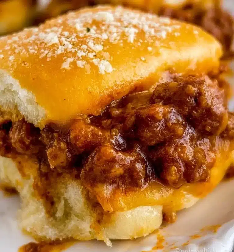 Delicious Sloppy Joe Sliders served on a platter with toppings