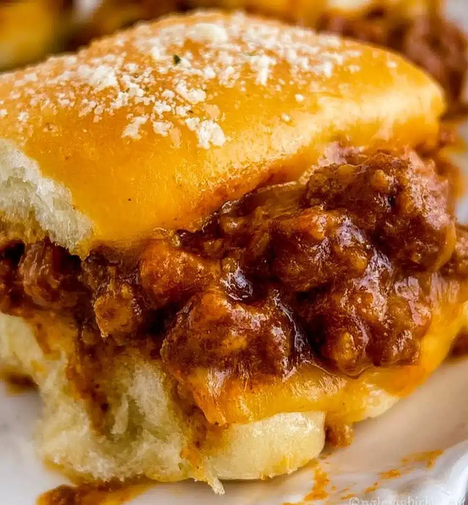 Delicious Sloppy Joe Sliders served on a platter with toppings