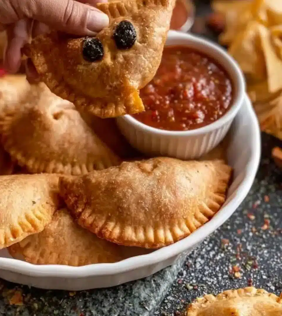 Delicious Taco Hand Pies filled with seasoned meat and cheese