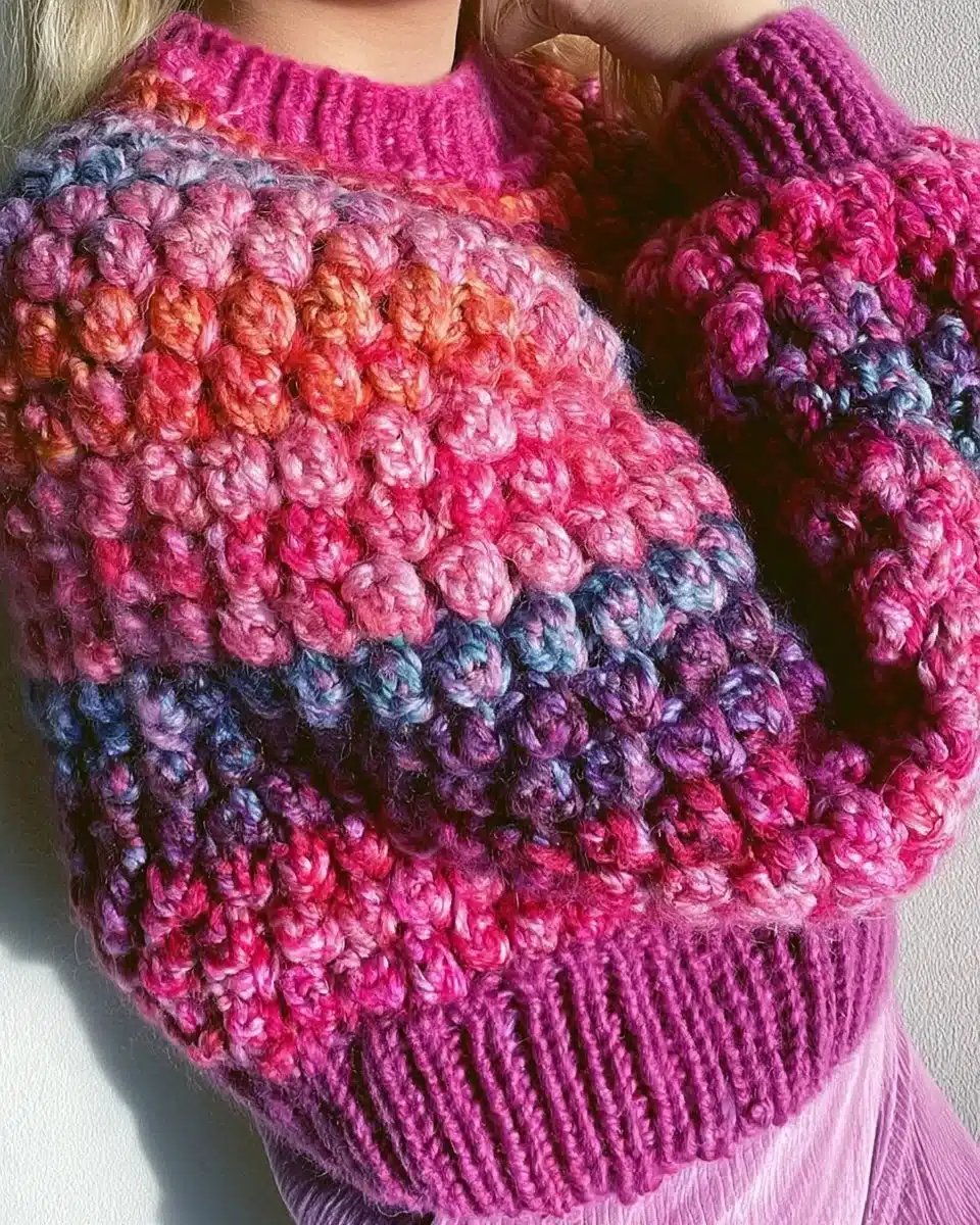 Crafted Sweater from Prism Gradient Yarn