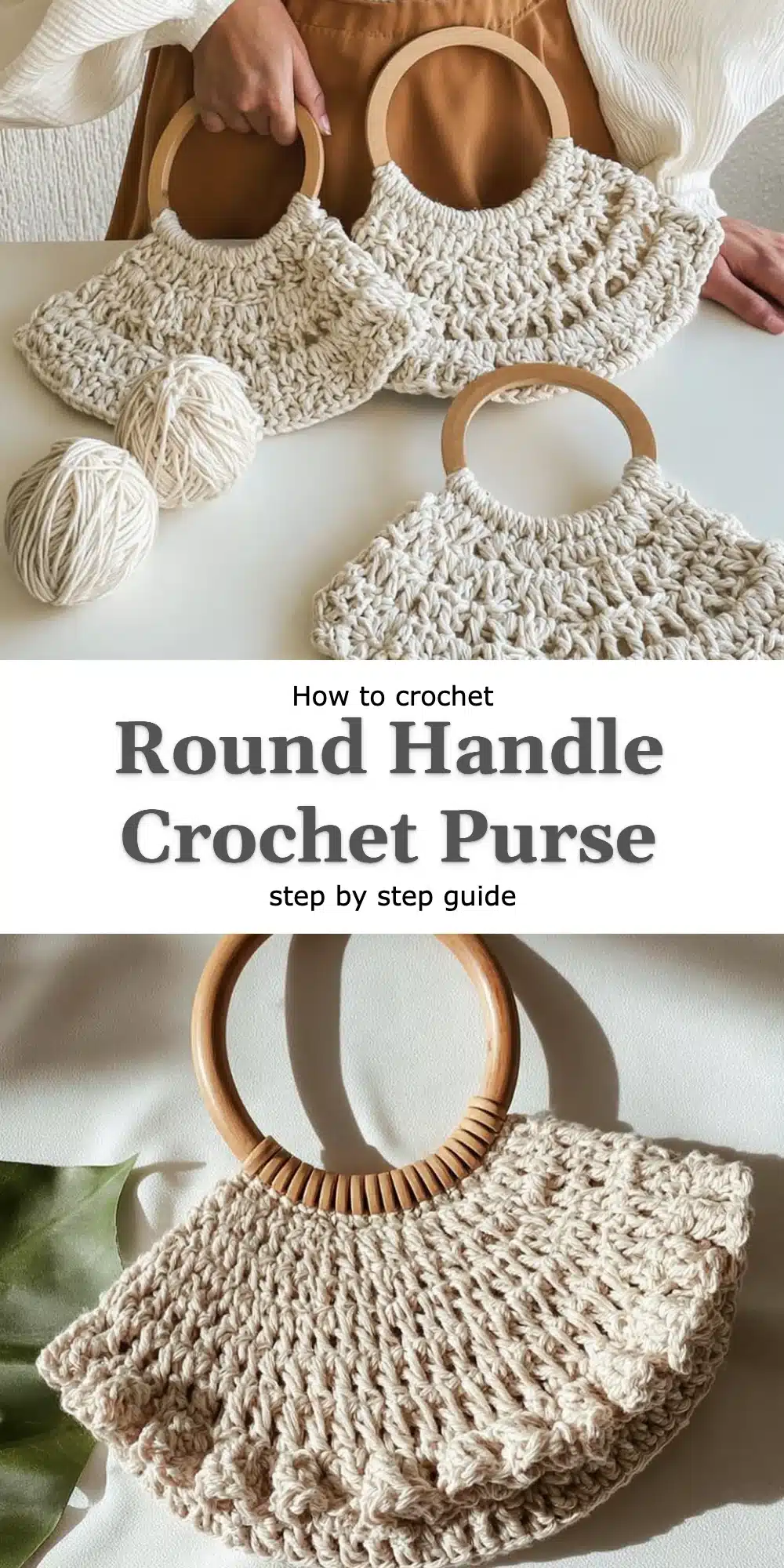 Round Handle Crochet Purse